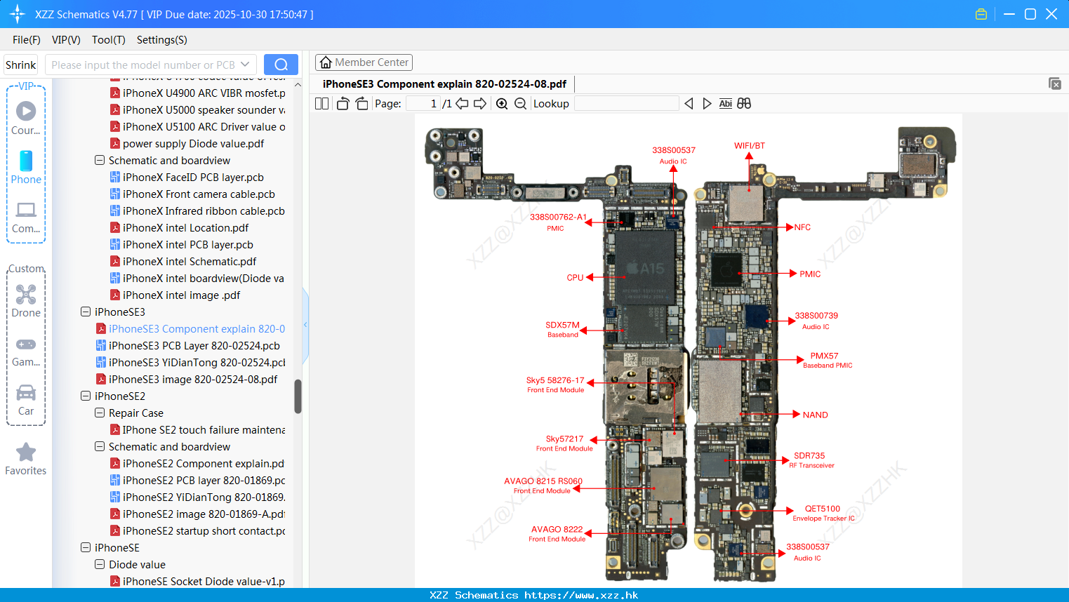 IPhoneSE3 Component Explain 820-02524-08